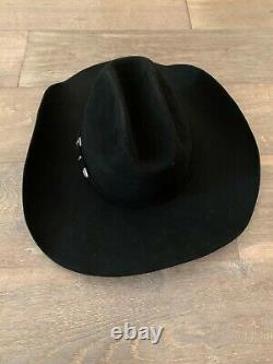 Resistol 20X Beaver Fur Felt Cowboy Hat 7-5/8 Men's Black Gold Low Crown