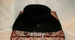 Resistol 20x Beaver Black Gold Size 7 Cowboy Rancher Hat Long Oval