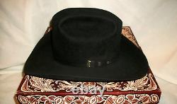 Resistol 20x Beaver Black Gold Size 7 Cowboy Rancher Hat Long Oval