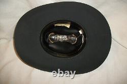 Resistol 20x Beaver Black Gold Size 7 Cowboy Rancher Hat Long Oval