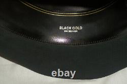 Resistol 20x Beaver Black Gold Size 7 Cowboy Rancher Hat Long Oval