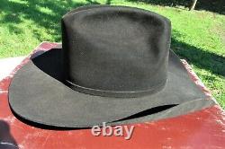 Resistol 20x Beaver Black Gold Western Cowboy Hat Sterling Buckle Vintage 7 1/8