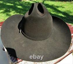 Resistol 20x Beaver Black Gold Western Cowboy Hat Sterling Buckle Vintage 7 1/8