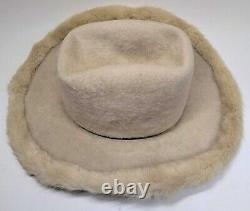 Resistol 30X Beaver Grizzly Cowboy Hat Size 7 Buckskin Color Fur Trim