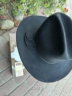 Resistol 3X Beaver BLACK COWBOY Size 7 3/4 Long Oval Retail Display Open Box