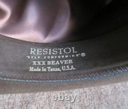 Resistol 3X Beaver Brown Western Cowboy Hat Size 6 5/8