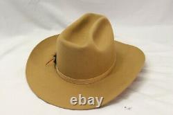 Resistol 3X Beaver Felt Cowboy Hat Sand Self Conforming 7 3/4 Western Vintage