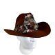Resistol 3x Beaver Las Vegas Brown Whisky Cowboy Hat W Feathers Armadillo Size 7
