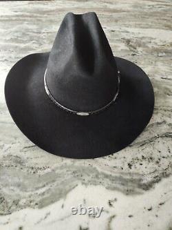 Resistol 3X Beaver Las Vegas Black Cowboy Western Hat 7 1/4 Vintage SHARP