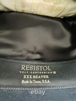 Resistol 3X Beaver Las Vegas Black Cowboy Western Hat 7 1/4 Vintage SHARP