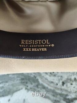Resistol 3X Beaver Lt Brown Western Cowboy Hat 7 1/4 Vintage SHARP