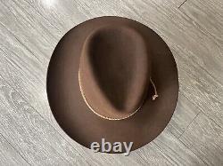 Resistol 3X Beaver Mens Western Cowboy Hat Long Oval Size 7 1/8 With Pin Vintage