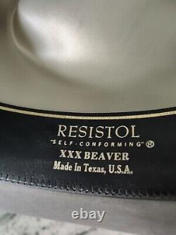 Resistol 3X Beaver Quicksilver Cowboy Hat Granite Grey Size 7 Vintage SHARP