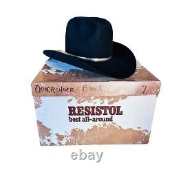 Resistol 3x Beaver Quicksilver Black Cowboy Hat Sz. 7