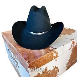 Resistol 3x Beaver Quicksilver Black Cowboy Hat Sz. 7