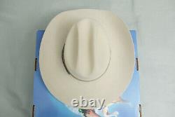 Resistol 4 XXXX Genuine 4X Beaver Fur Felt Cowboy Hat, 7-3/8, with Box, 4 Brim