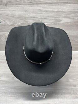 Resistol 4X Beaver Cowboy Hat Black Felt Long Oval Size 55/ 6-7/8