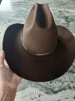 Resistol 4X Beaver Cowboy Hat Size 7 Chocolate SHARP