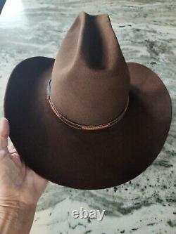 Resistol 4X Beaver Cowboy Hat Size 7 Chocolate SHARP