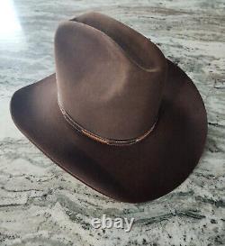 Resistol 4X Beaver Cowboy Hat Size 7 Chocolate SHARP