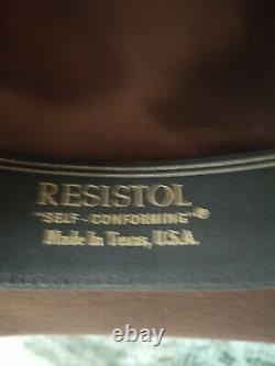 Resistol 4X Beaver Cowboy Hat Size 7 Chocolate SHARP