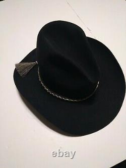 Resistol 4X Beaver Cowboy Western Hat Black Sz 7 1/8 Self Conforming