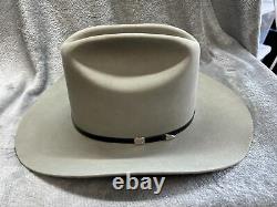 Resistol 4X Beaver Cowboy Western Hat Grey Sz 7 1/8 Self Conforming. Real Beaver