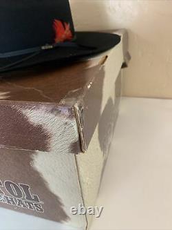 Resistol 4X Beaver Long Oval Cowboy Western Hat Black Sz 7 1/8 57Self Conforming