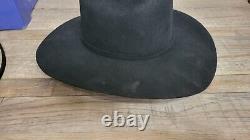 Resistol 4X Beaver Long Oval Cowboy Western Hat Midnight Black Size 6 7/8 L 55