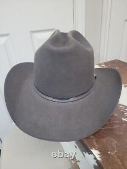 Resistol 4X Beaver Quicksilver Cowboy Hat Granite Gray 7 1/2 With Box