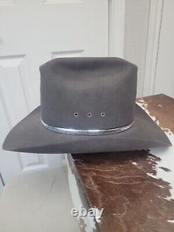 Resistol 4X Beaver Quicksilver Cowboy Hat Granite Gray 7 1/2 With Box
