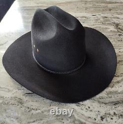 Resistol 4X Beaver VTG George Strait Cowboy Western Hat Black 7 1/8 SHARP