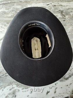 Resistol 4X Beaver VTG George Strait Cowboy Western Hat Black 7 1/8 SHARP