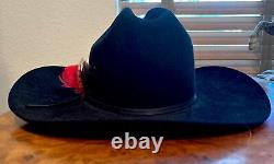 Resistol 4X Beaver Western Cowboy Hat Long Oval Black 7 3/8- SHARP