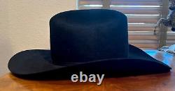 Resistol 4X Beaver Western Cowboy Hat Long Oval Black 7 3/8- SHARP