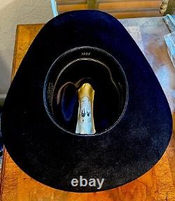 Resistol 4X Beaver Western Cowboy Hat Long Oval Black 7 3/8- SHARP