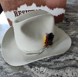 Resistol 4X Beaver Western Cowboy Hat Silverbelly 7 1/4 Vintage SHARP