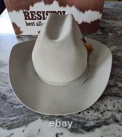 Resistol 4X Beaver Western Cowboy Hat Silverbelly 7 1/4 Vintage SHARP