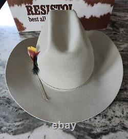 Resistol 4X Beaver Western Cowboy Hat Silverbelly 7 1/4 Vintage SHARP