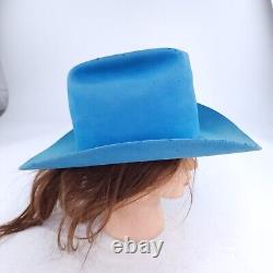 Resistol 4X Beaver cowboy hat Size 6 5/8 Cowgirls Baby Blue Western Rodeo Hats