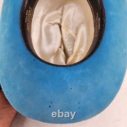 Resistol 4X Beaver cowboy hat Size 6 5/8 Cowgirls Baby Blue Western Rodeo Hats