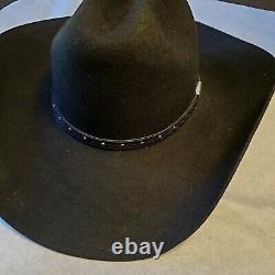 Resistol 4X George Strait Canton Felt Black Self Conforming Cowboy Hat 6 7/8
