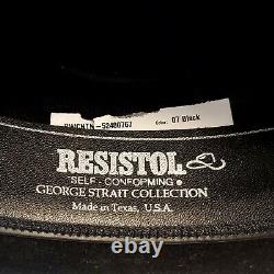 Resistol 4X George Strait Canton Felt Black Self Conforming Cowboy Hat 6 7/8