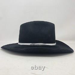 Resistol 4X Quicksil Black Beaver Cowboy Hat Self Conforming Size 7 1/4