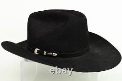 Resistol 4XXXX Beaver 007 Black Cowboy Western Hat USA Self Conforming Sz 6 3/4