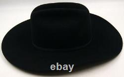 Resistol 4XXXX Beaver 007 Black Cowboy Western Hat USA Self Conforming Sz 6 3/4