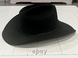 Resistol 4XXXX Beaver Black Cowboy Western Hat USA Self Conforming Size 7 3/8