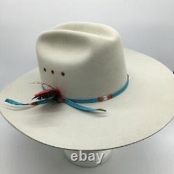 Resistol 4x Beaver Cowboy Hat SZ 6 7/8 Ridgetop Long Oval Deming Silver Belly