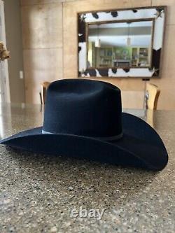 Resistol 5X Beaver Oval Cowboy Western Hat Black Sz 6 7/8 Self Conforming