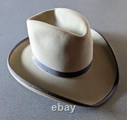 Resistol 7X Beaver Hat sz LG 7.25 Beige Gray Long Oval Cattleman New without Tag